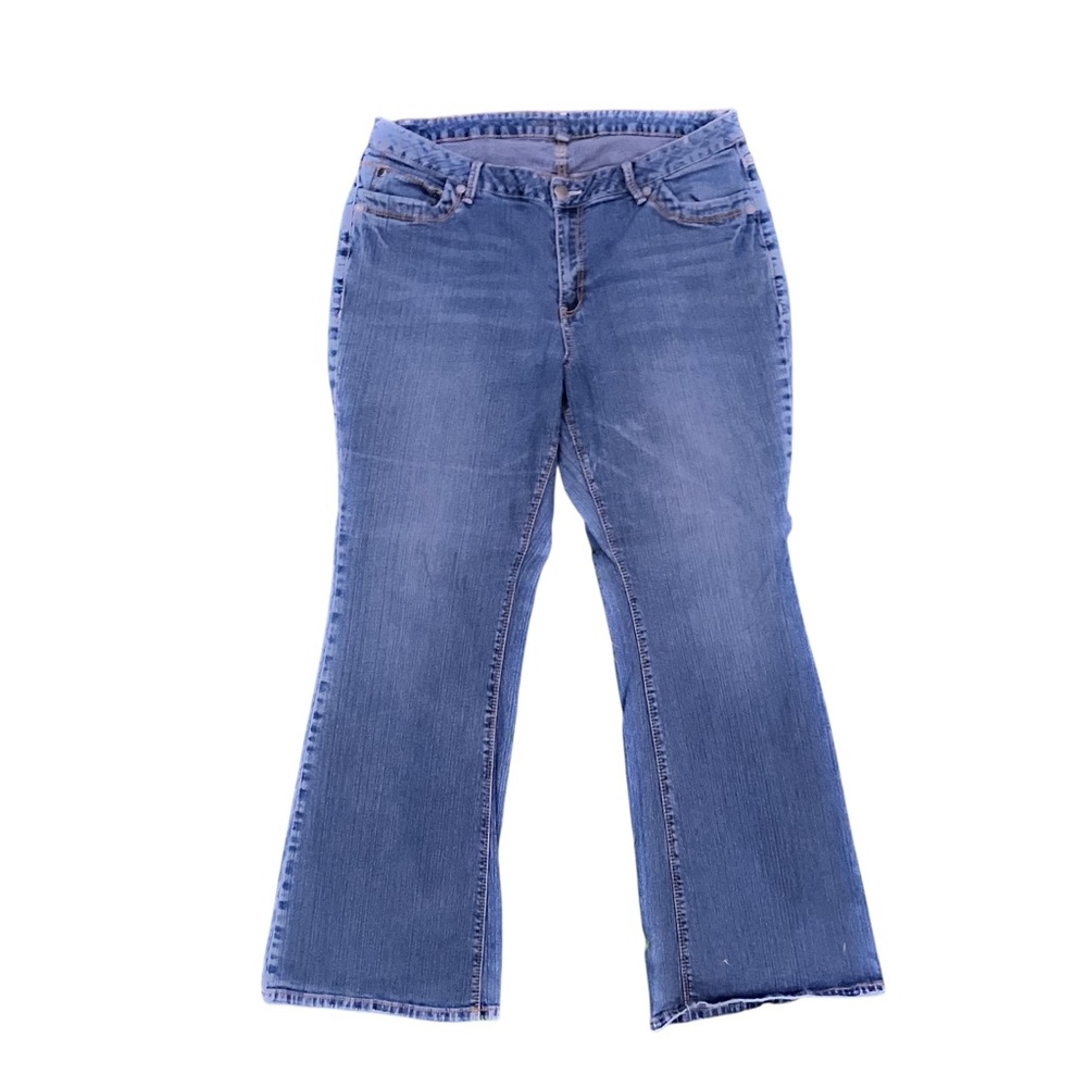 Avenue Denim Summer Blue Flare Jeans for Women, Size 20
